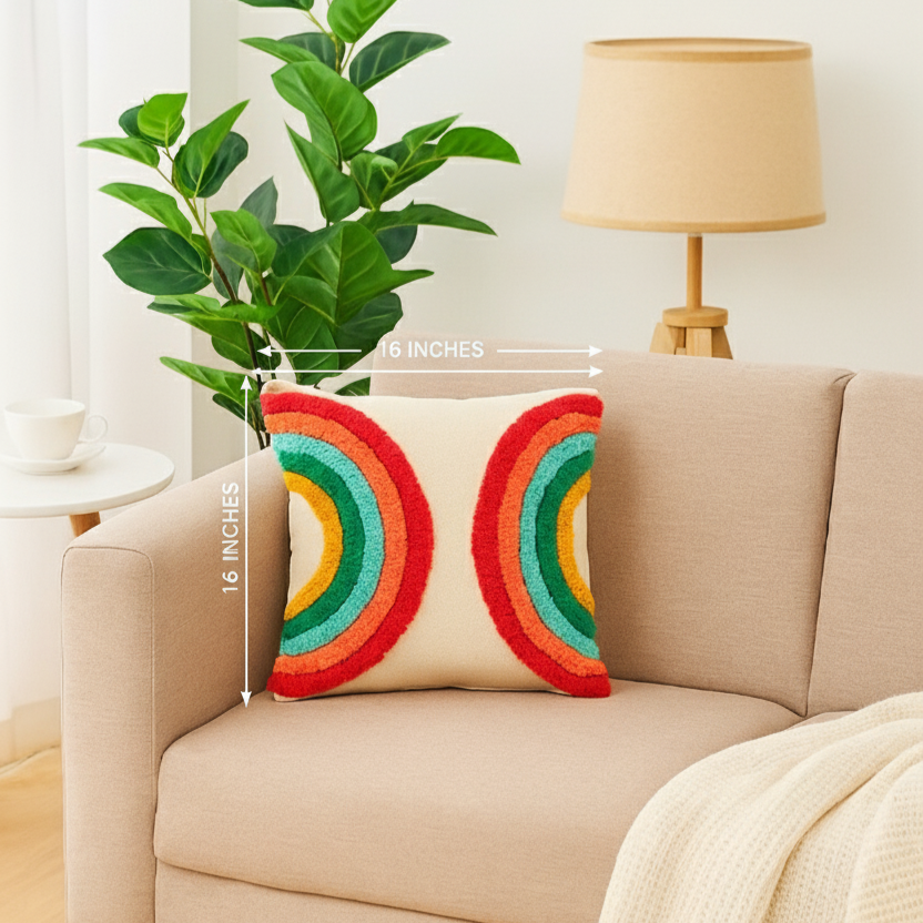 Thumbnail: Bohemian Tufted Throw Pillow Cover 16x16 Set