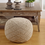 Thumbnail: Round Macrame Ottoman Pouffe