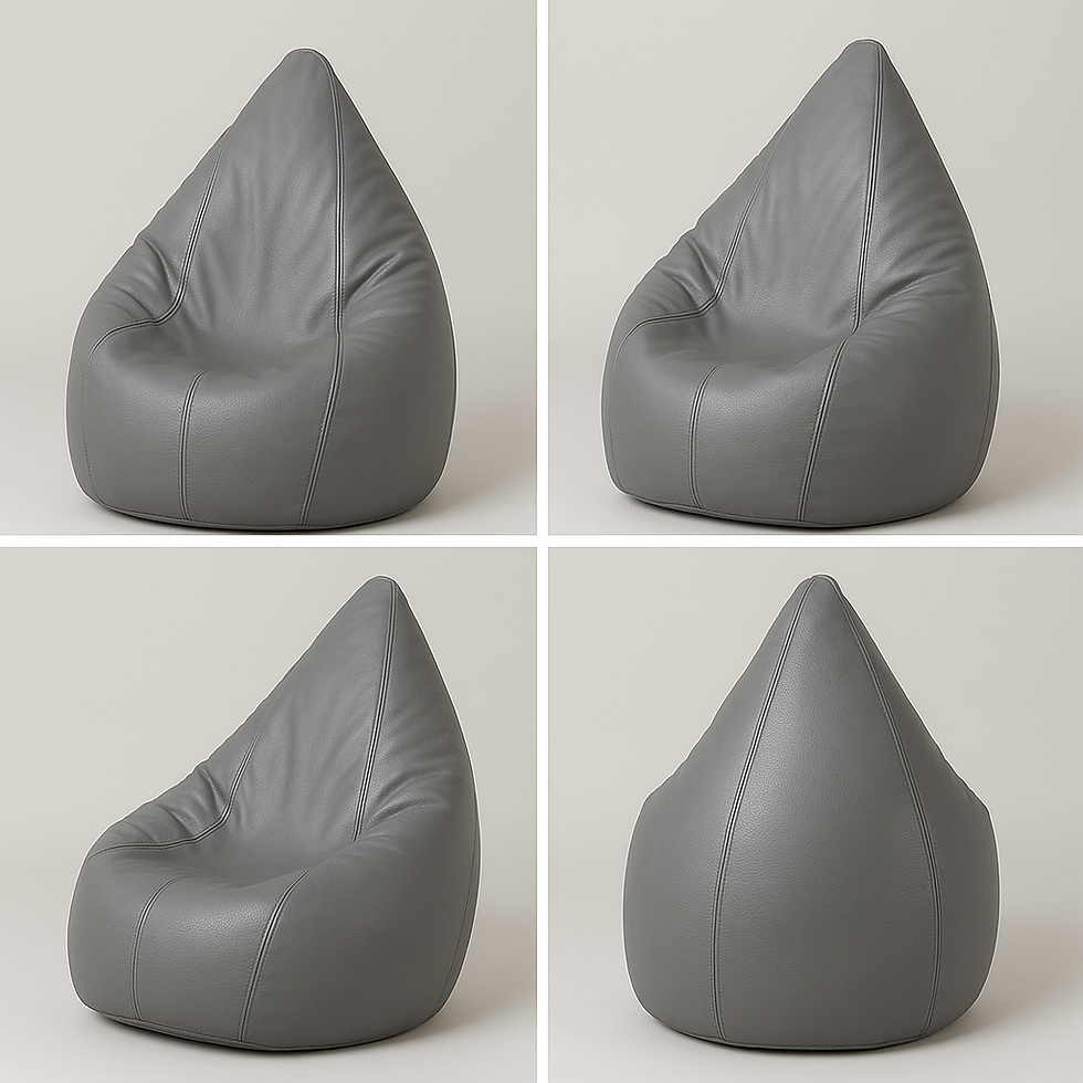 Thumbnail: Classic Teardrop Stillo Bean Bag Chair – Premium Faux Leather, Comfort Seating