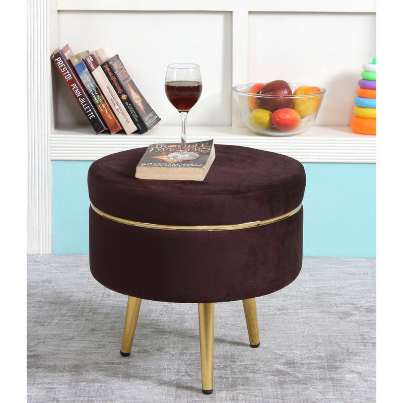 Classic Round Ottoman (Stripe)

