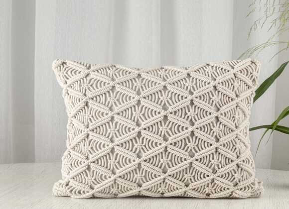 Thumbnail: Macrame Cushion Cover & Cushion