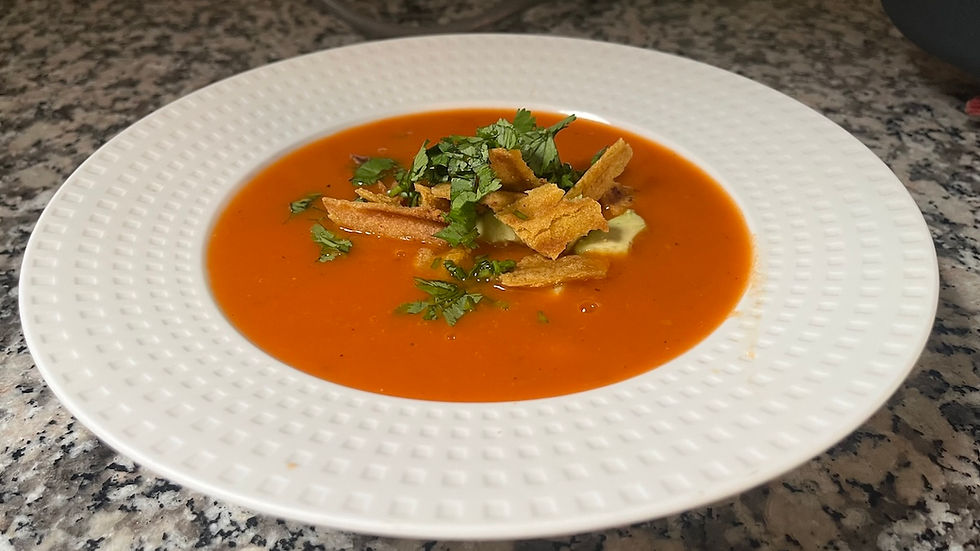 Sopa azteca vegana 