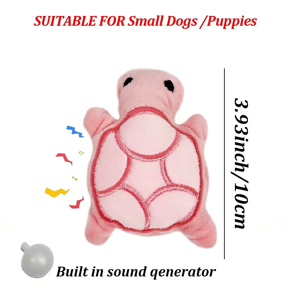 Thumbnail: Mini Cute Turtle Dog Plush Toy Squeaking Dog Teething Sound Toy Soft And Safe Go