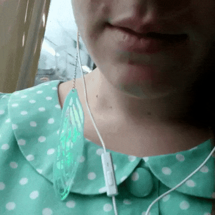 holographic cicada earring