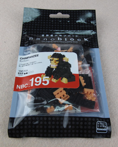 Nanoblock NAN-NBC195 – Scimpanzé In Micro Mattoncini – Kit Di Costruzione Giapponese – Collezione Per Adulti E Ragazzi