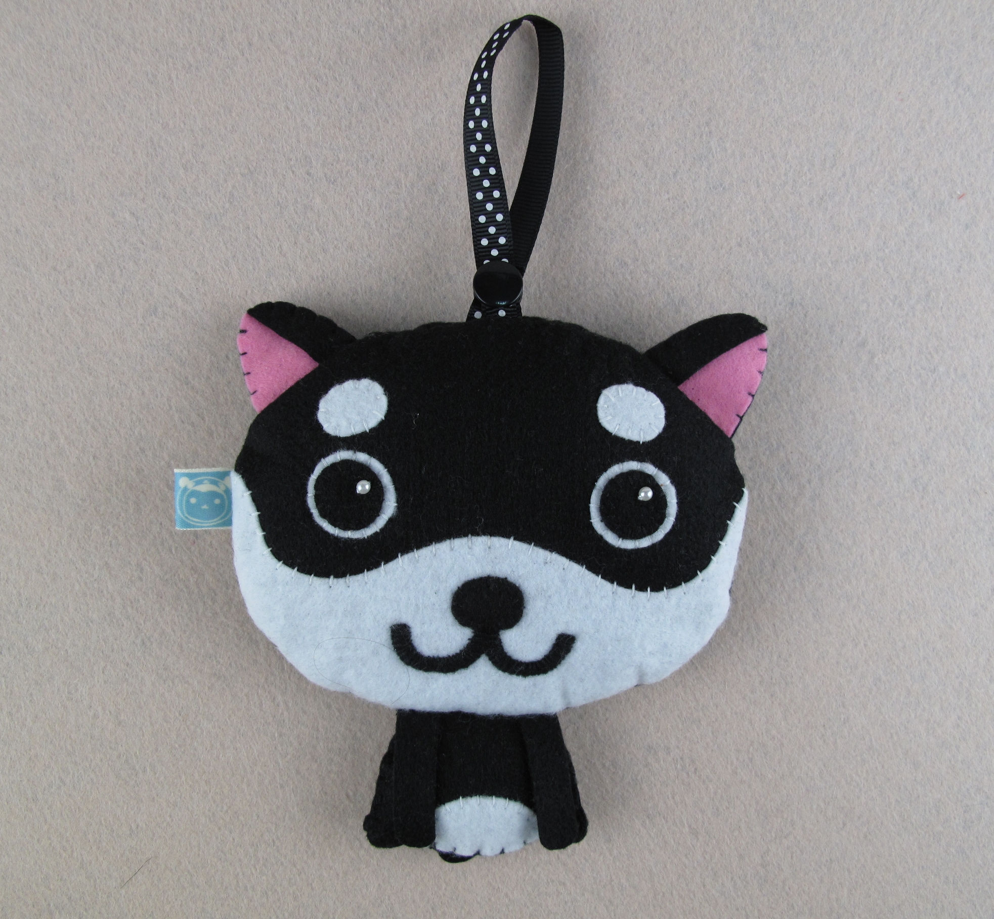 D01138_2 手造黑柴行李牌 (娃娃款)