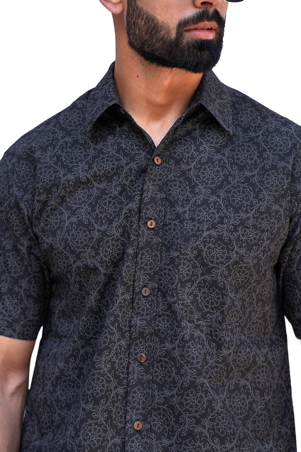 Iron Petals Cotton Printed Shirt