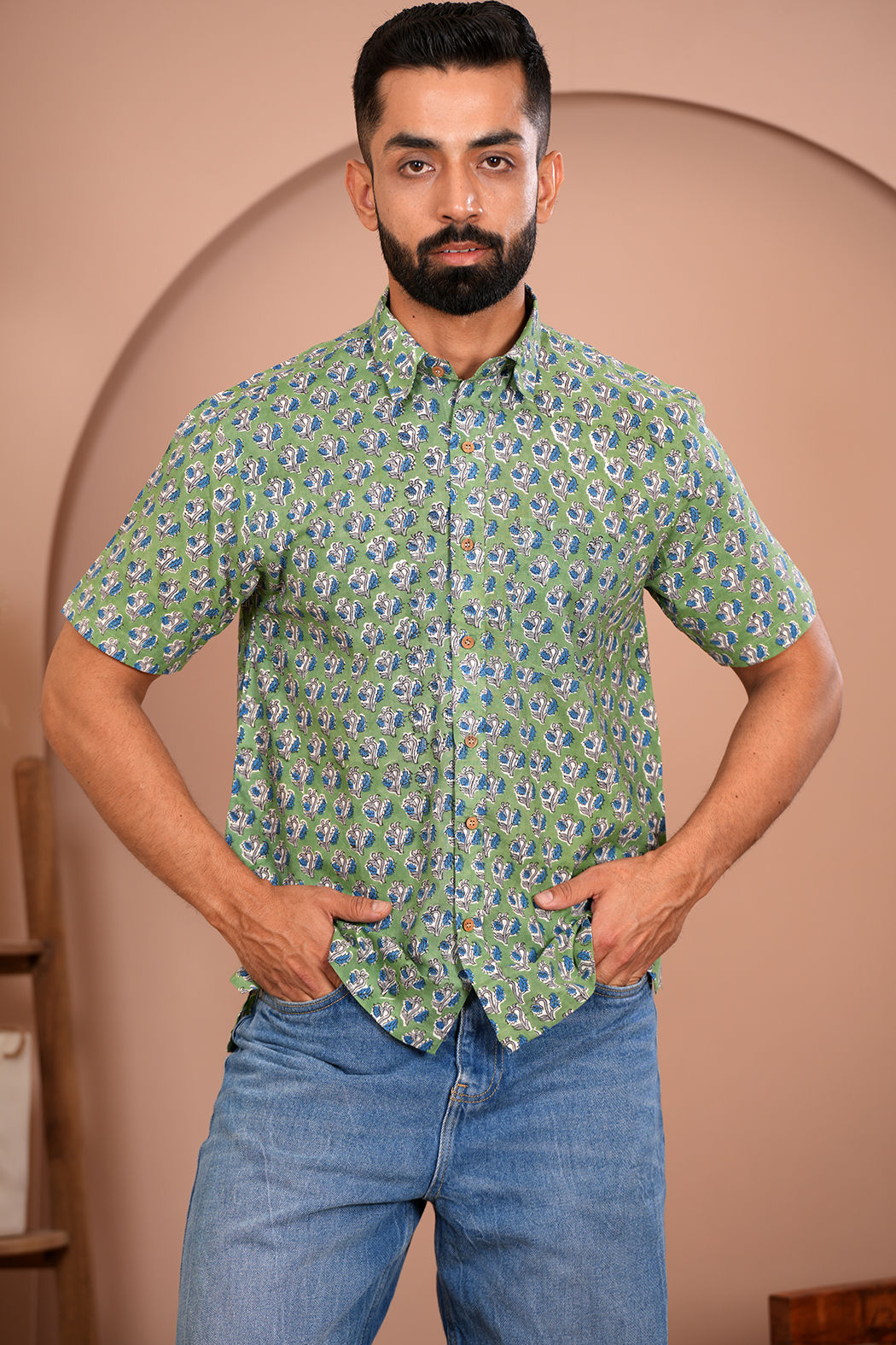 Forest Thorns Cotton Printed Shirt