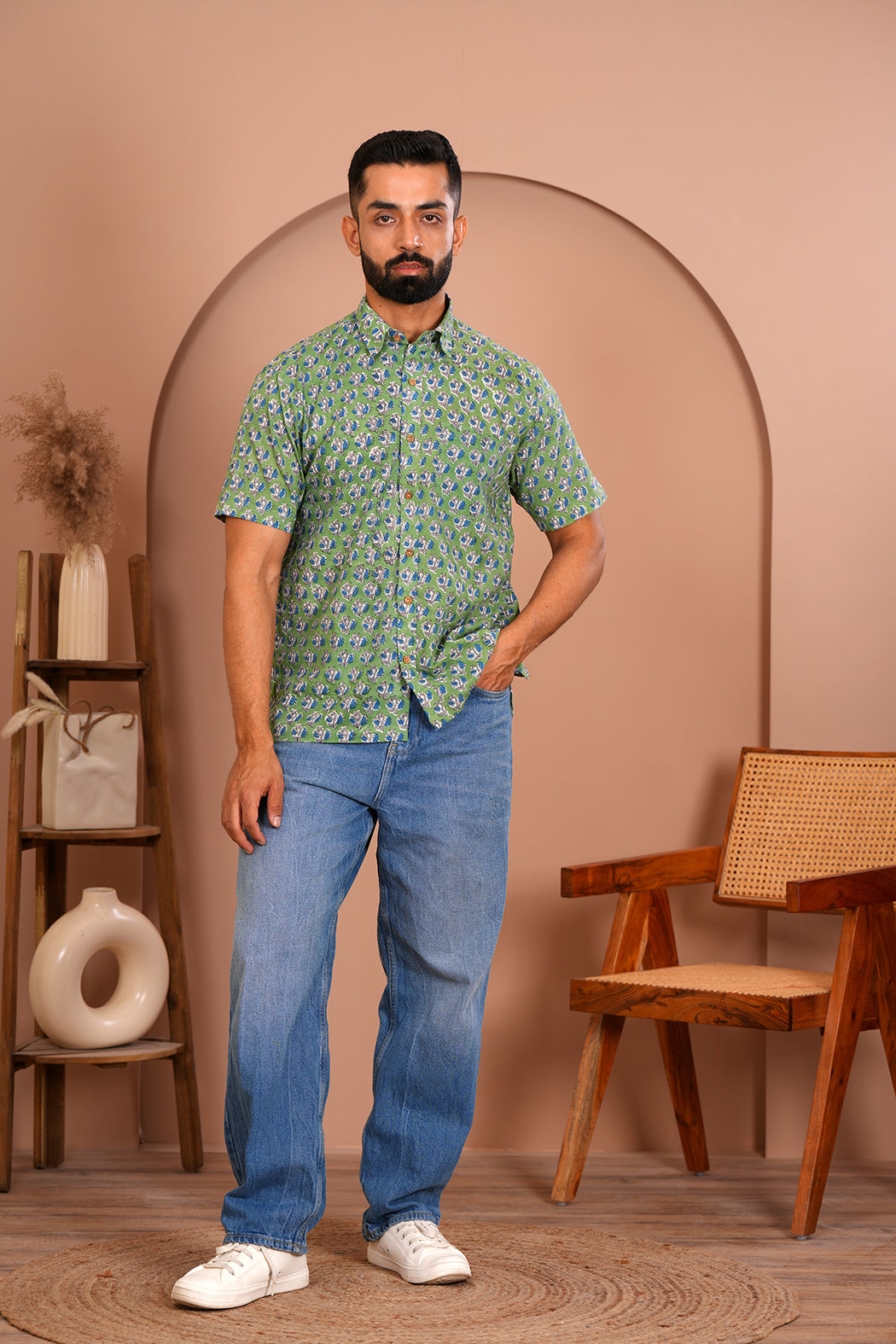 Forest Thorns Cotton Printed Shirt