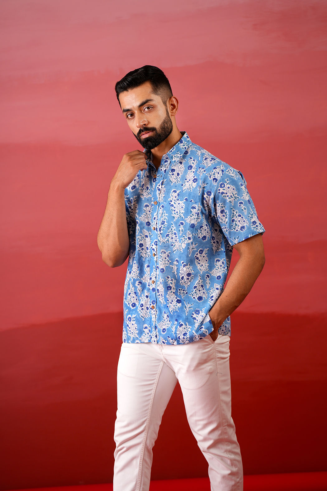 Desert Ice Cotton Printed Shirt