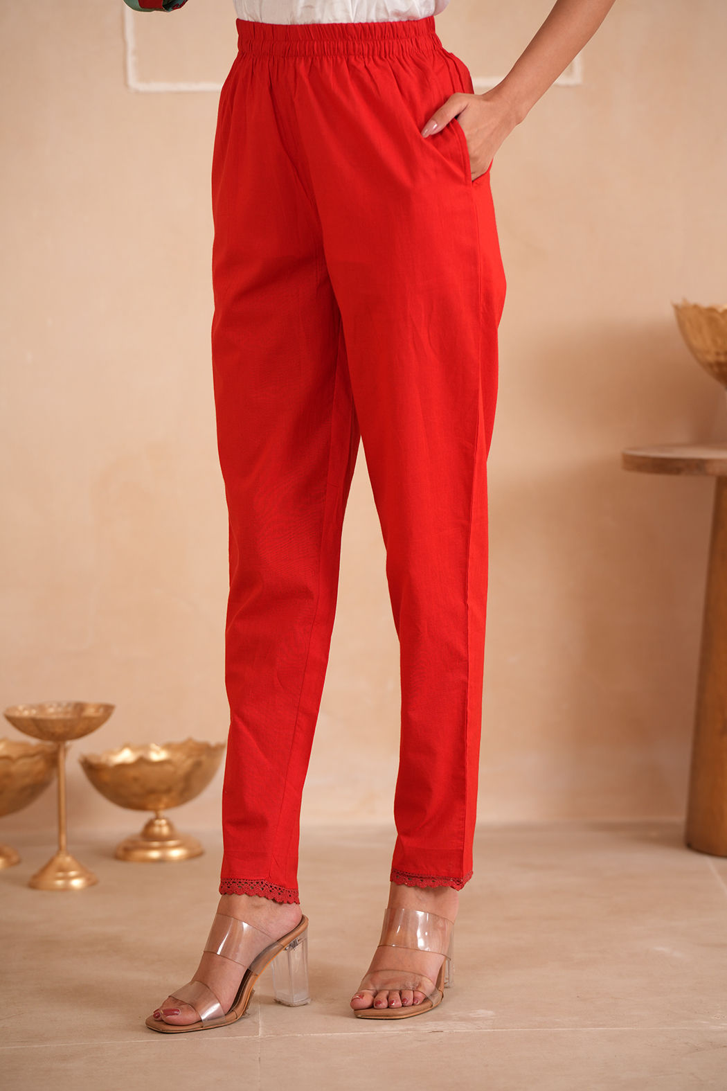 Narrow Cotton Pants