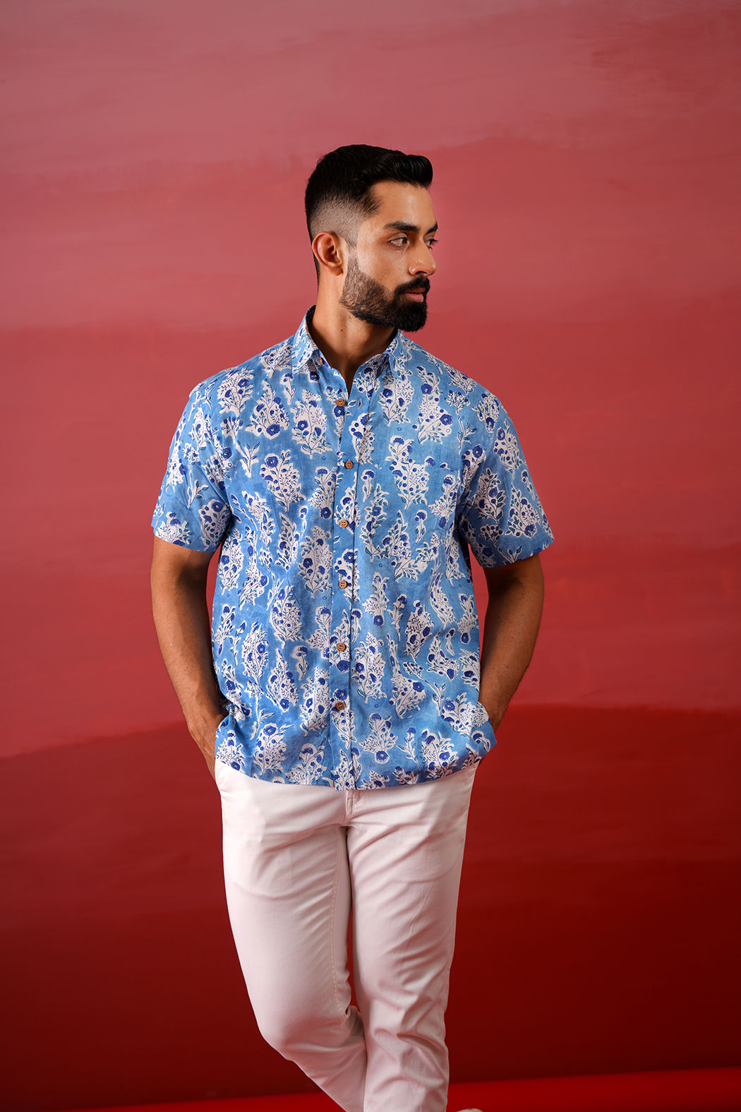 Desert Ice Cotton Printed Shirt