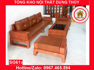 Bàn Giao Bộ Sofa Văng Gỗ Sồi SG61v Cho Chị Hoài Tại Phú Thị, Gia Lâm Sáng Thứ Hai 12/10