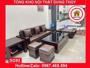 Bàn Giao Bộ Sofa Phi Thuyền Gỗ Sồi Nga SG93 Cho Chị Hiền Anh Tại Phường Thạch Khôi (Hải Dương Cũ), TP Hải Phòng