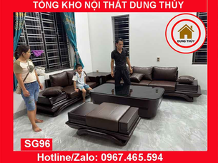Bàn giao nhà chị Lương – Giai Phạm, Yên Mỹ, Hưng Yên – Sofa 2 văng kim cương gỗ sồi Nga