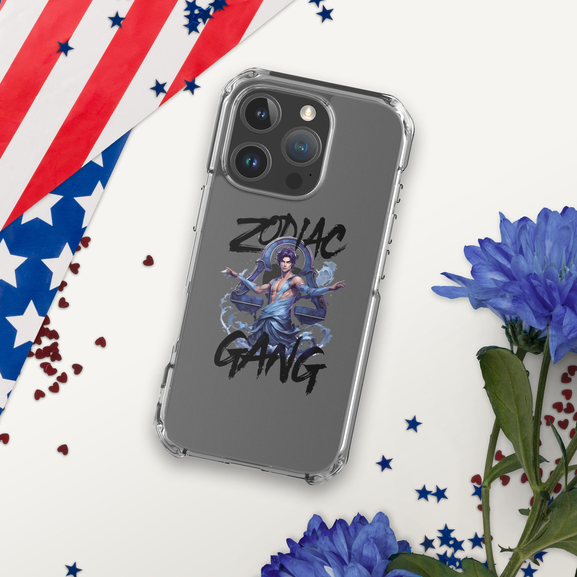 Clear Case for iPhone® - ZODIAC GANG X LIBRA MALE