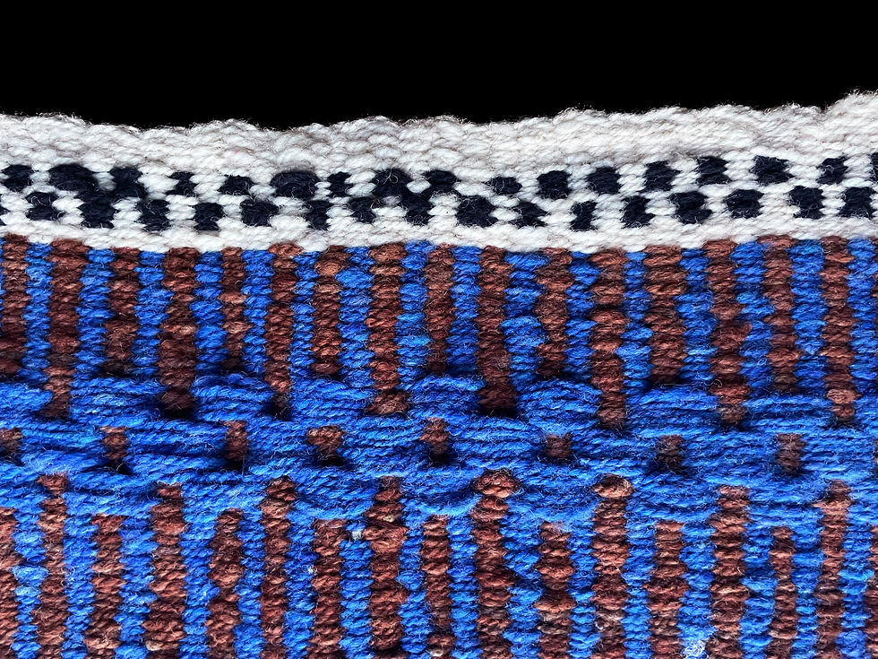 Miniatura: Telar Mapuche (Café, Azul, Blanco)