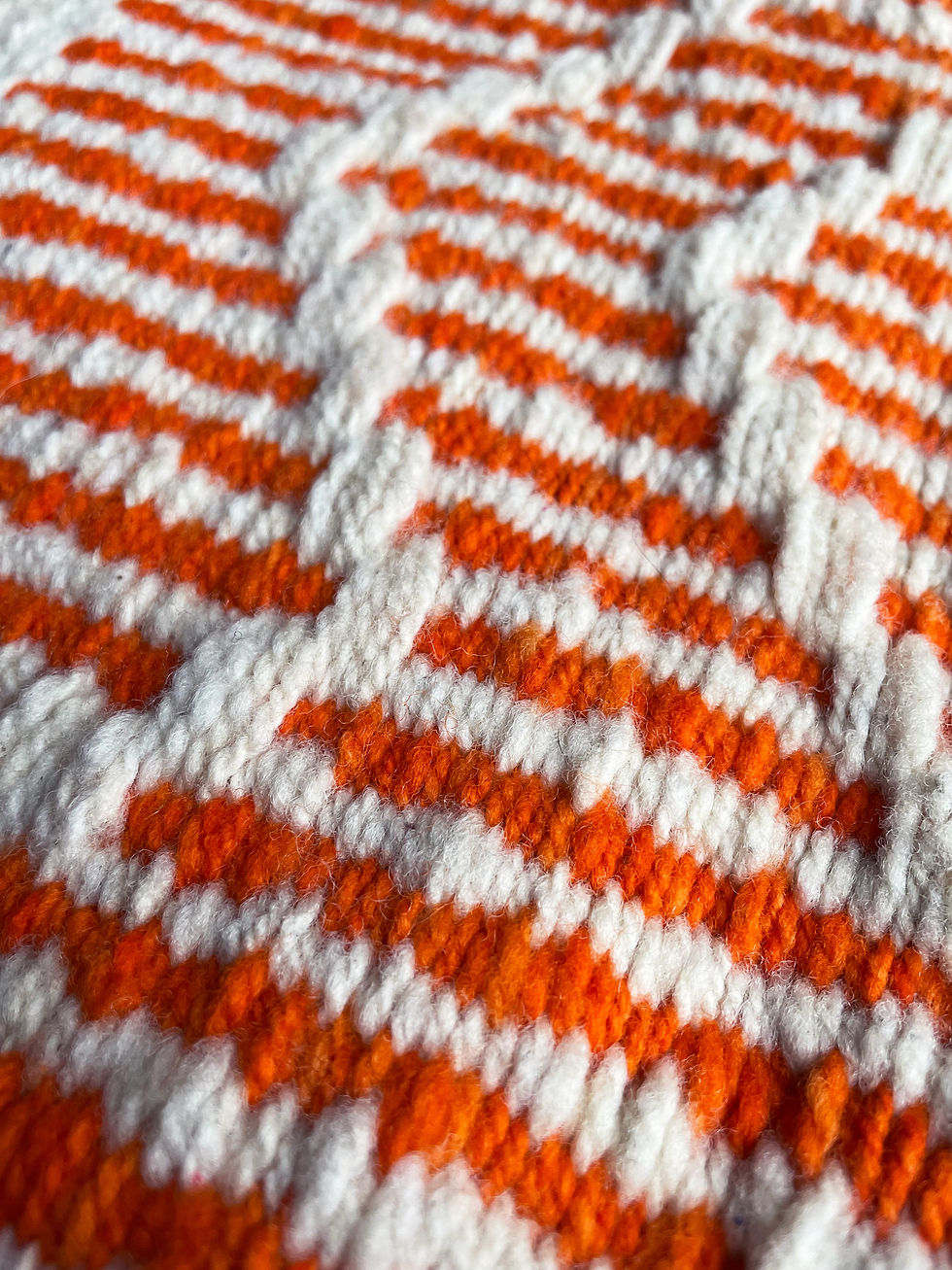 Miniatura: Telar Mapuche (Naranjo, Amarillo, Blanco)