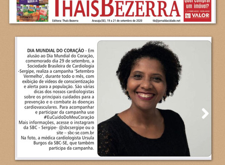 Setembro do Coração no caderno de Thaïs Bezerra (Jornal da Cidade)