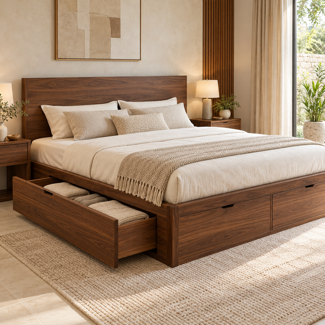 Harbour Drawer Storage Bed — illustrative furniture design concept by Prakash Carpentry