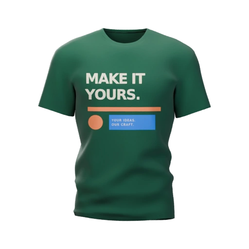 Printed cotton T-shirt with a FabDTF sample design