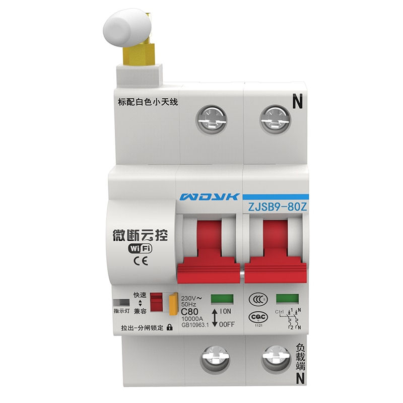 Thumbnail: Smart Home WIFI Switch Light 2P 32a/80a/100a  Circuit Breaker Work With Alexa