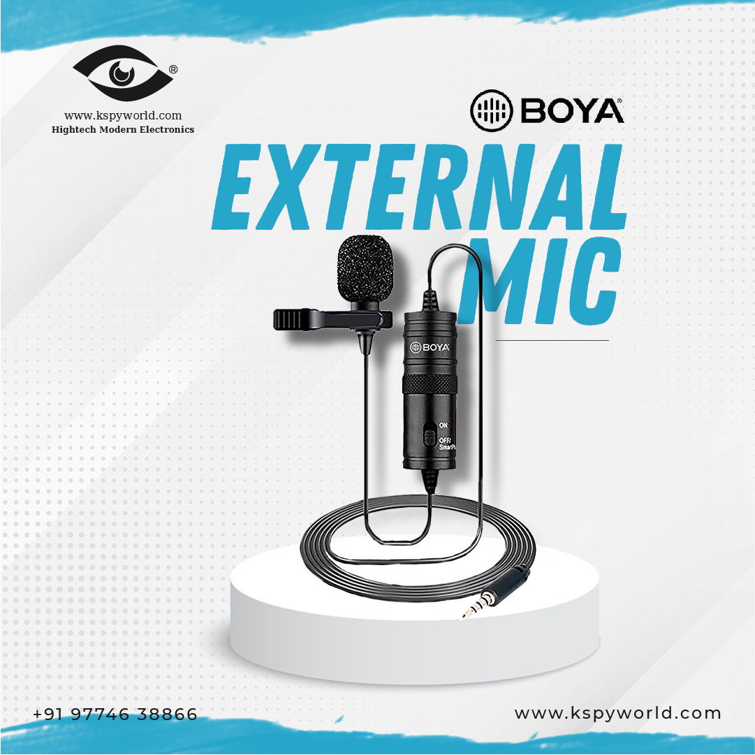 Boya BYM1 Omnidirectional Lavalier Condenser Microphone with 20ft Audio Cable (B