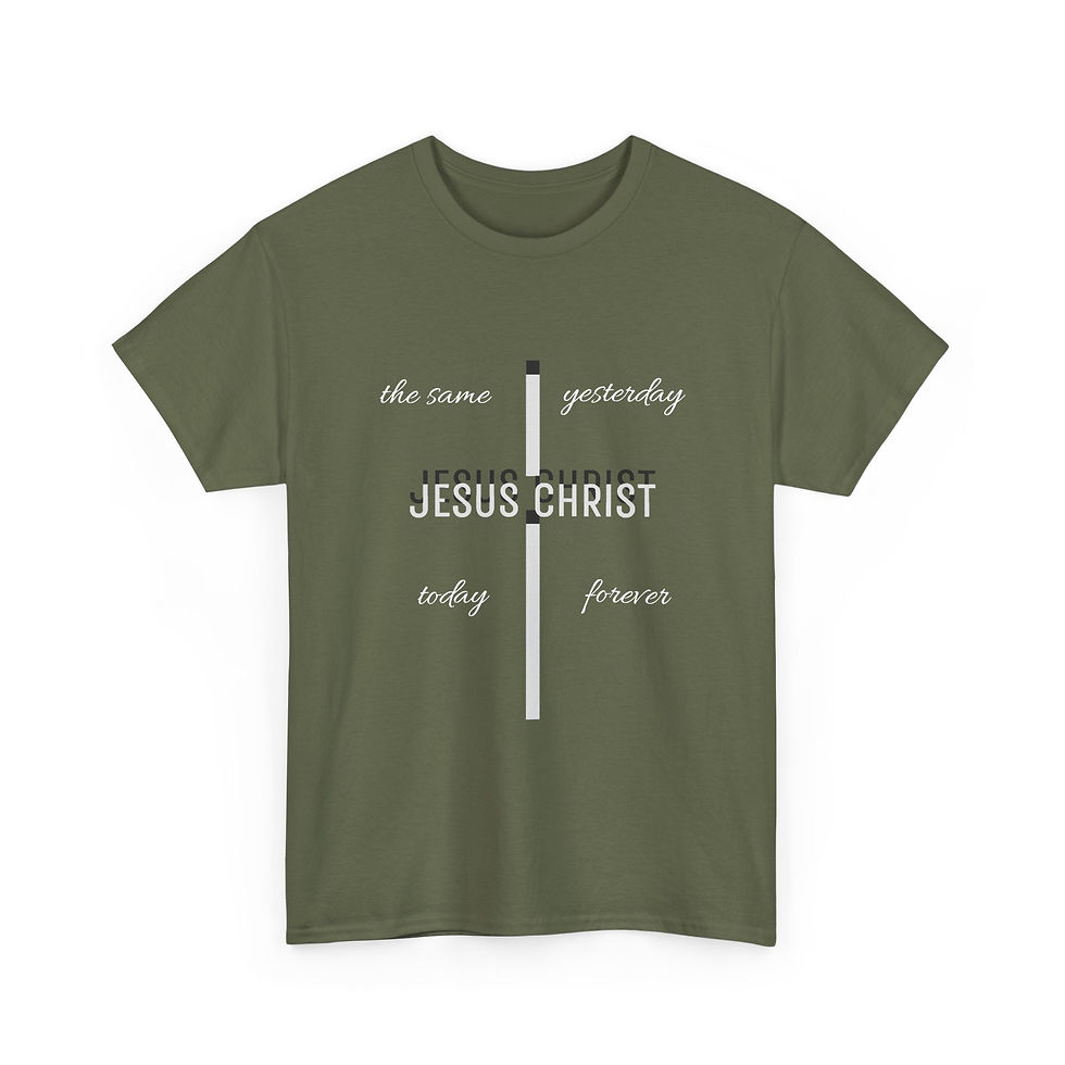 Miniatura: Christian T-Shirt — "Jesus Christ the Same Yesterday, Today & Forever" Faith Tee
