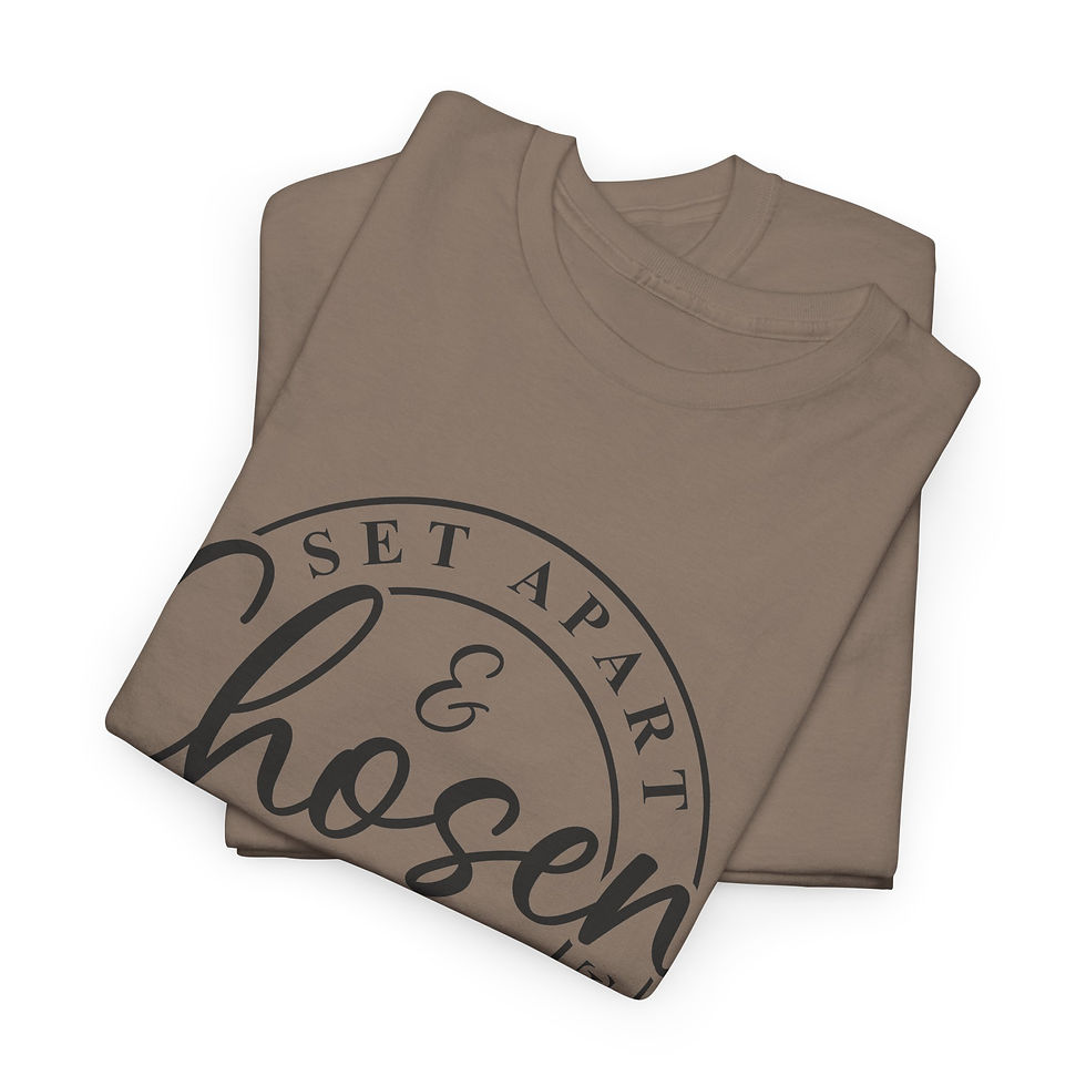 Pikkukuva: Chosen Scripture Tee HW — "Set Apart & Chosen" 1 Peter 2:9 Christian T‑Shirt