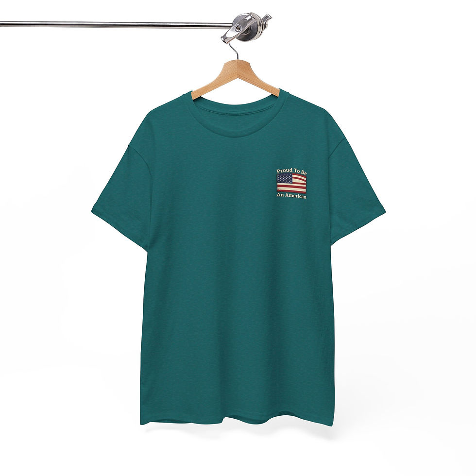 תמונה ממוזערת: Proud To Be An American Heavy Weight— Flag Chest Graphic