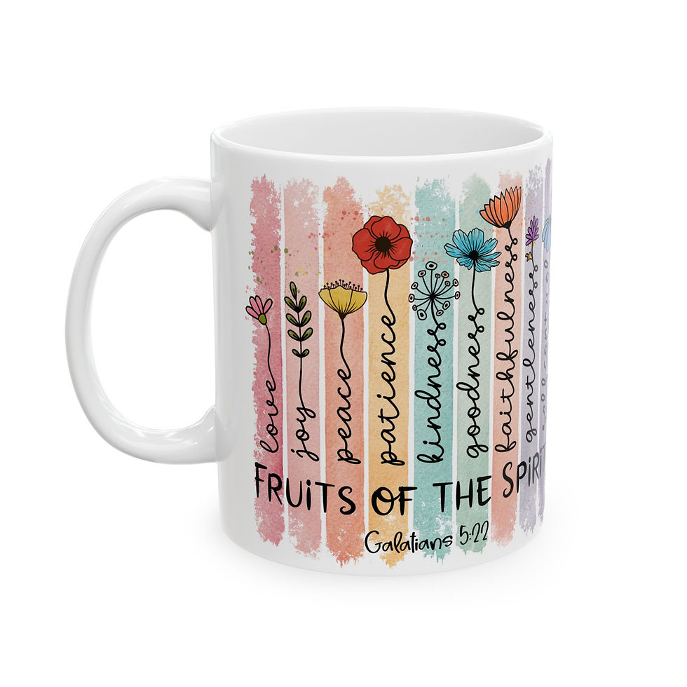 Miniature : Spiritual Fruits Ceramic Mug – ‘Fruit of the Spirit’ 11/15oz Coffee Cup