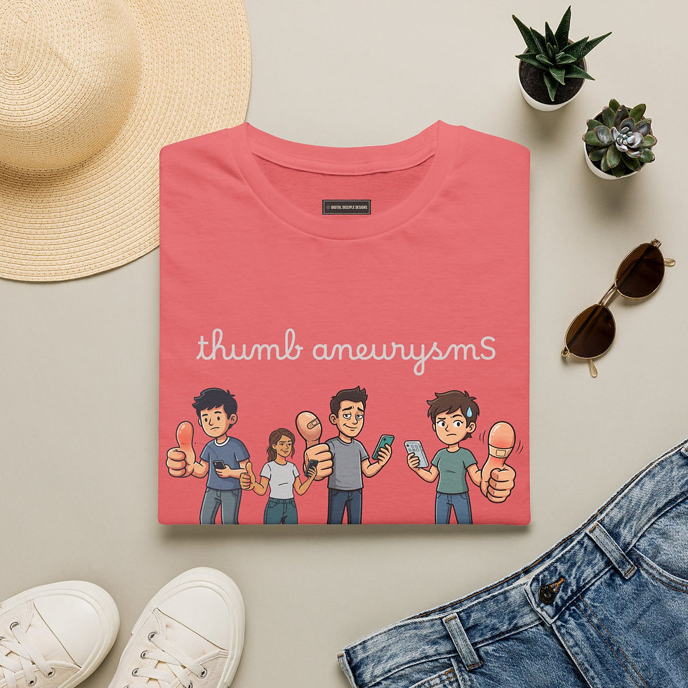 Thumbnail: Thumb Aneurysms Awareness T-Shirt — Humor Support Tee