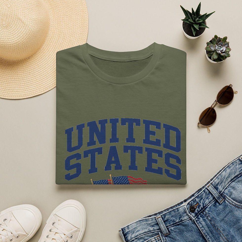 Pikkukuva: United States Athletic Club T-Shirt — Vintage Flag Collegiate Tee