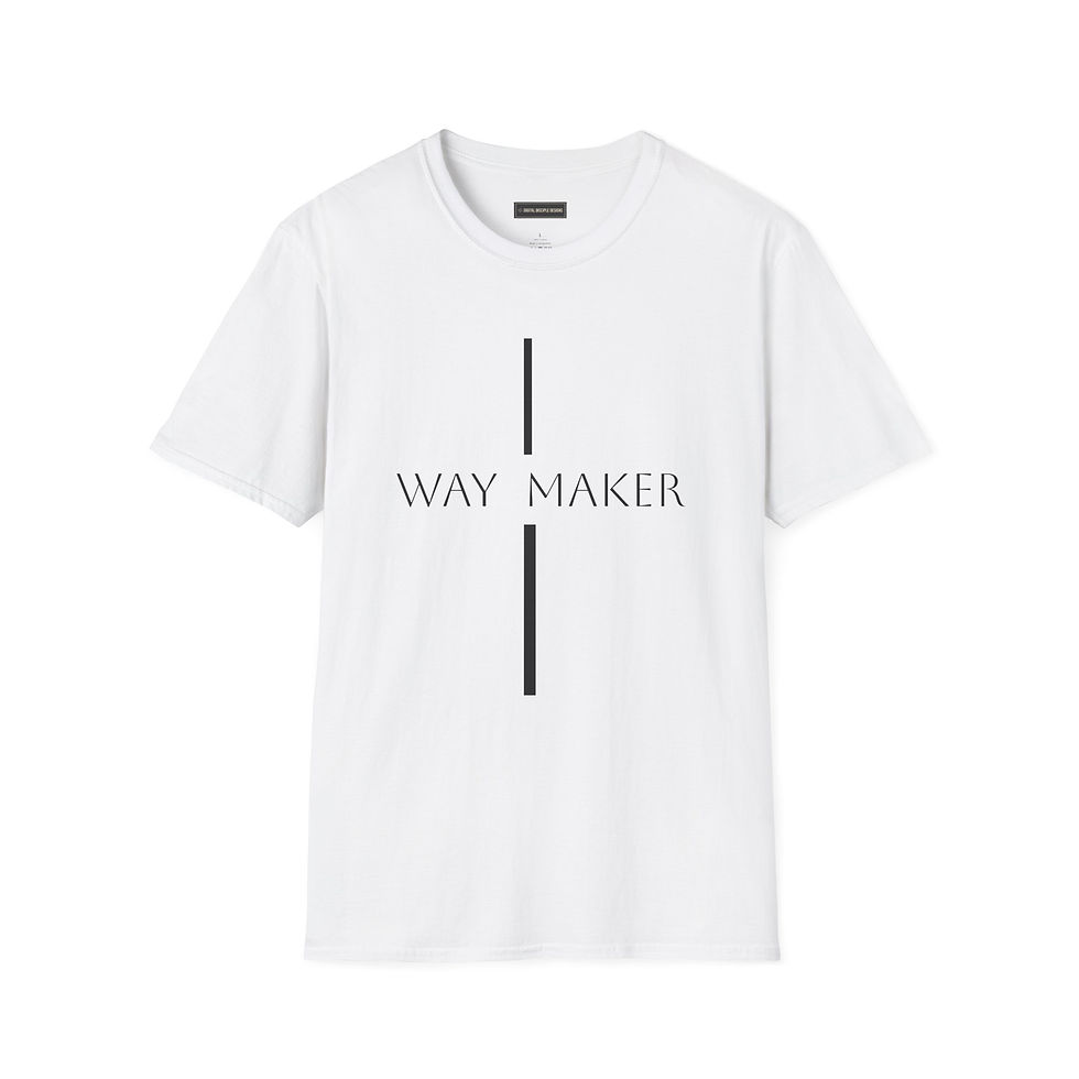 Миниатюра: Classic Tee — Minimalist "Way Maker" Cross Everyday T-Shirt