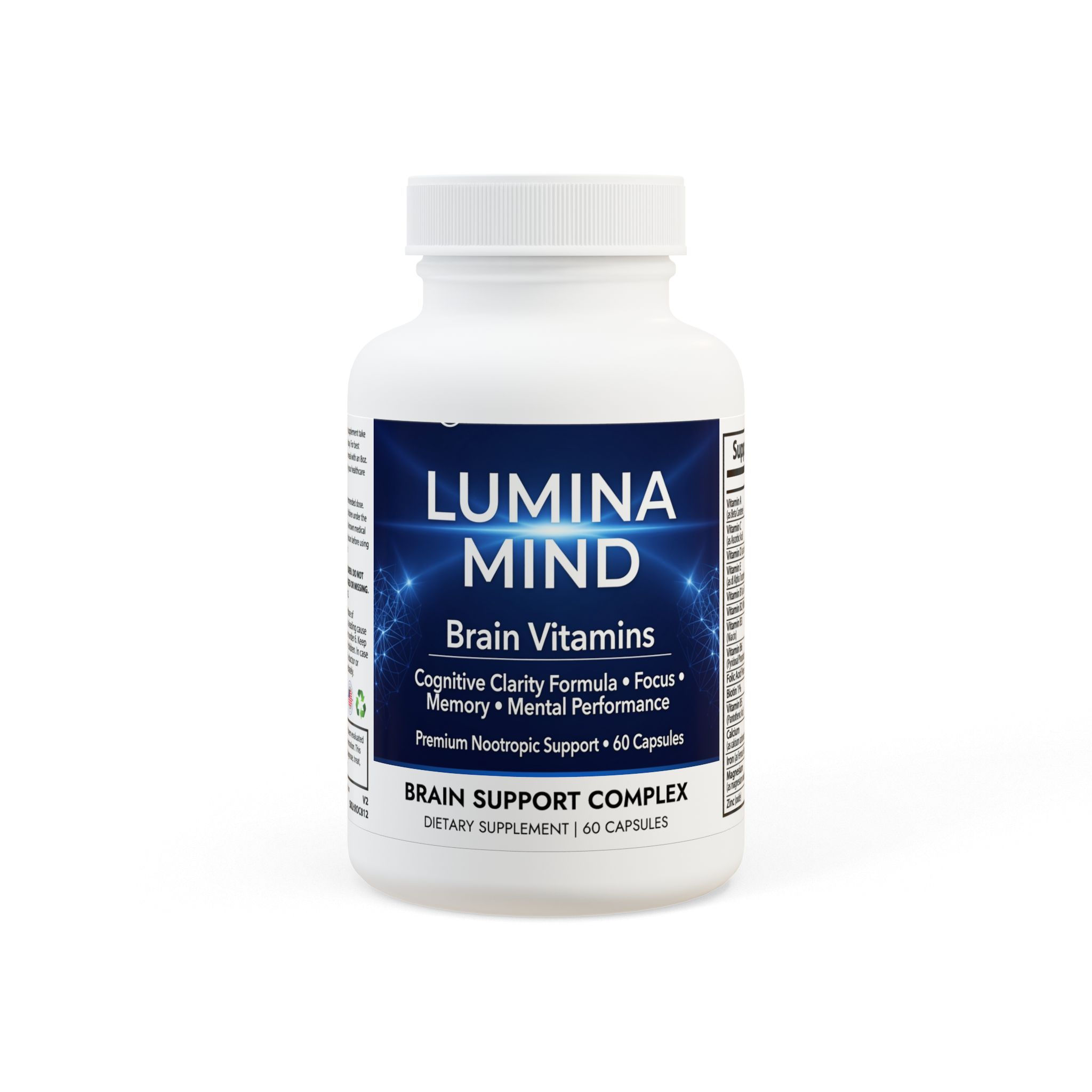 Brain Support Complex Supplement (60 Capsules) Lumina Mind