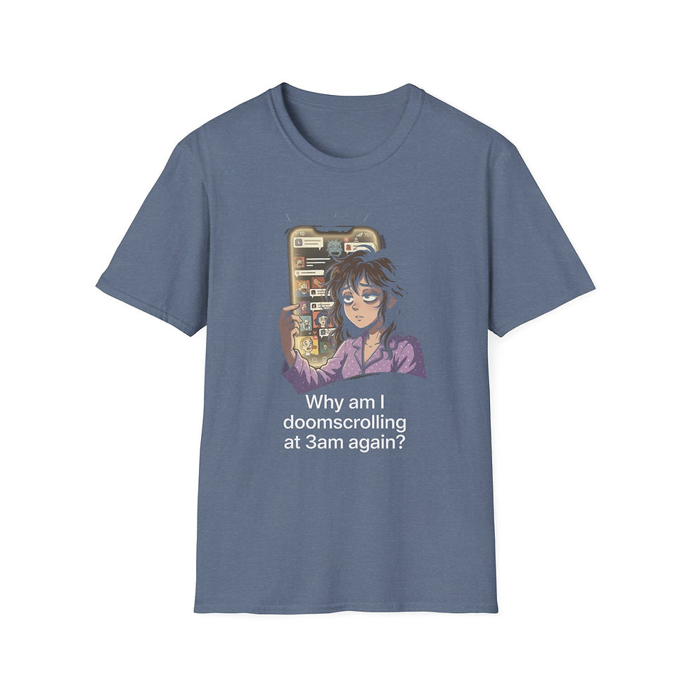 Thumbnail: Anime Cyberpunk Girl T-Shirt — Retro Tech Stickerboard Design