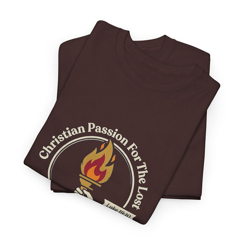 Pikkukuva: Christian Passion For The Lost Heavy Weight T-Shirt — Faith Outreach Tee