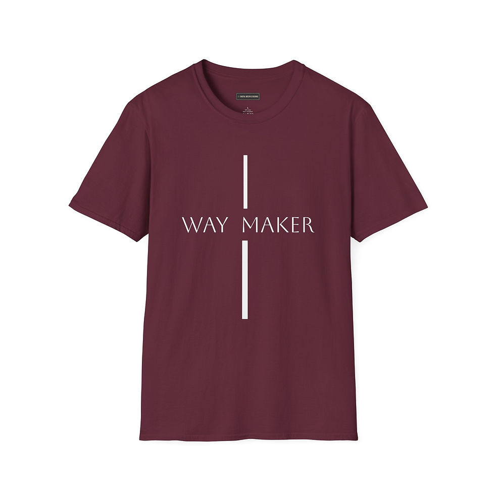 Миниатюра: Classic Tee — Minimalist "Way Maker" Cross Everyday T-Shirt