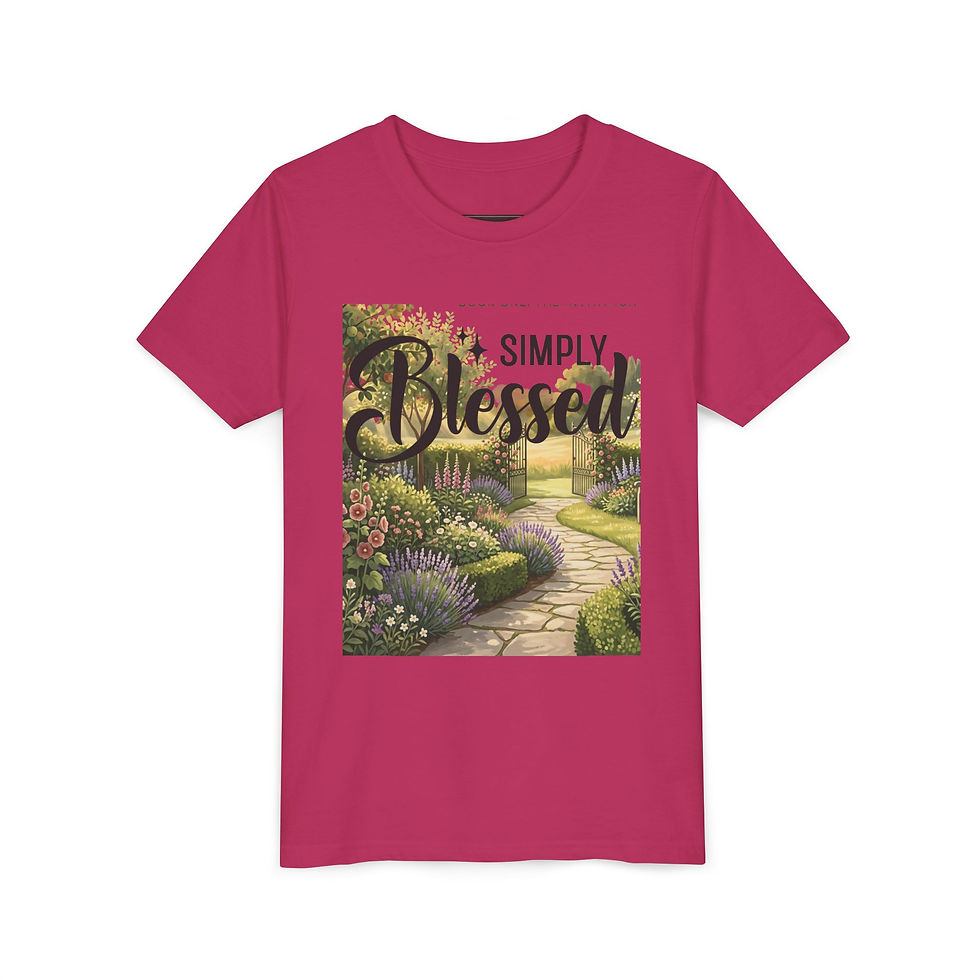 Miniature : Simply Blessed Youth Tee – Garden Path Inspirational Kids Shirt