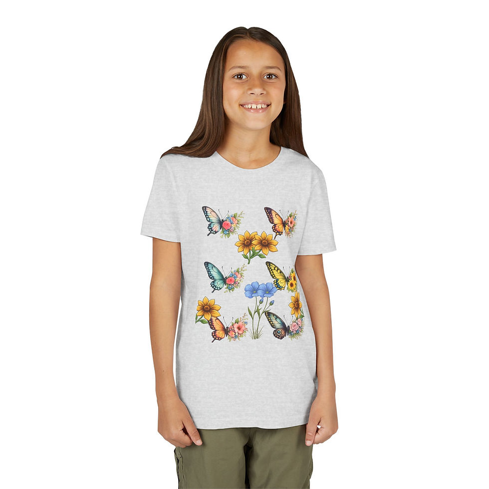 Pikkukuva: Youth Butterfly Tee —  Floral Graphic