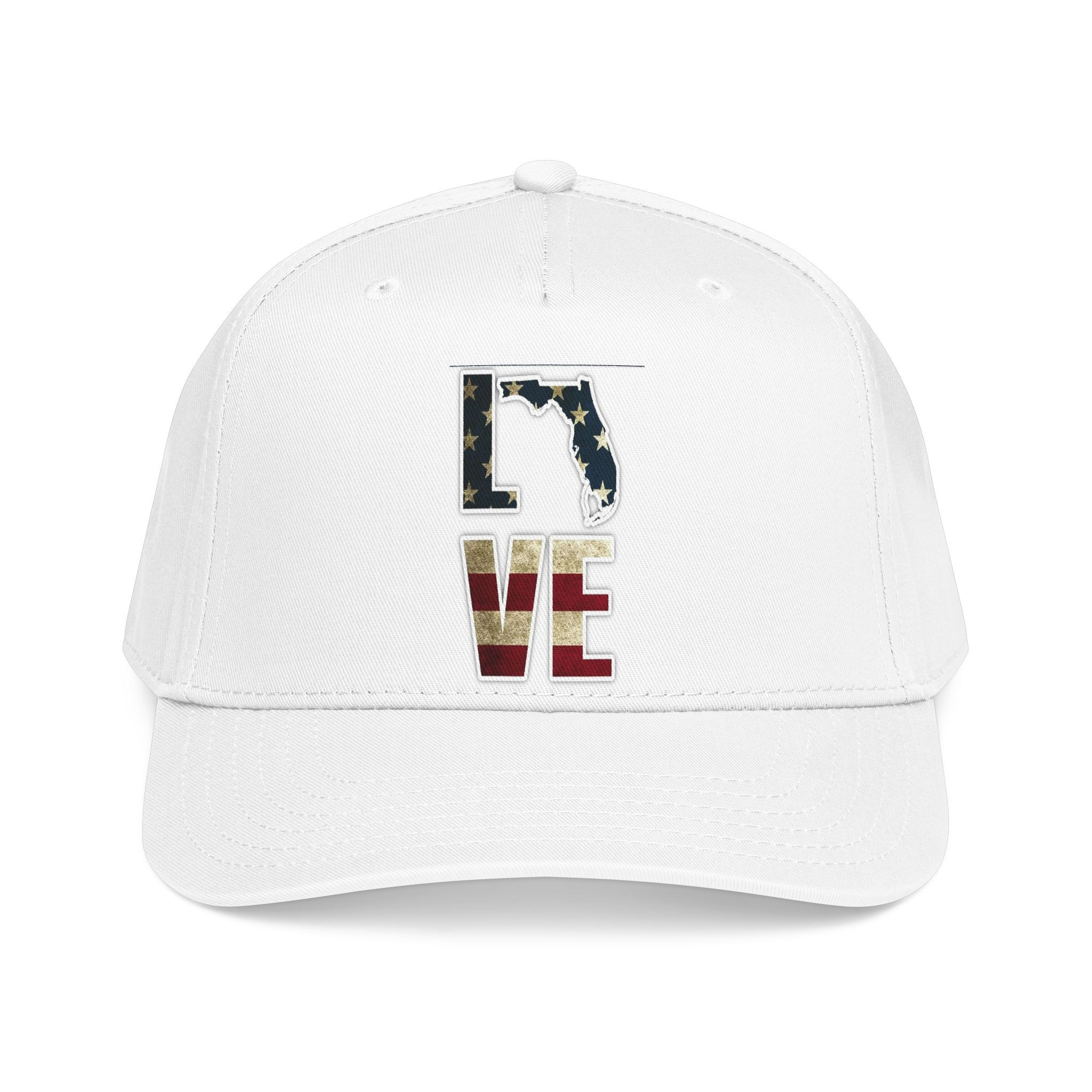 Florida LOVE Distressed Flag Baseball Cap