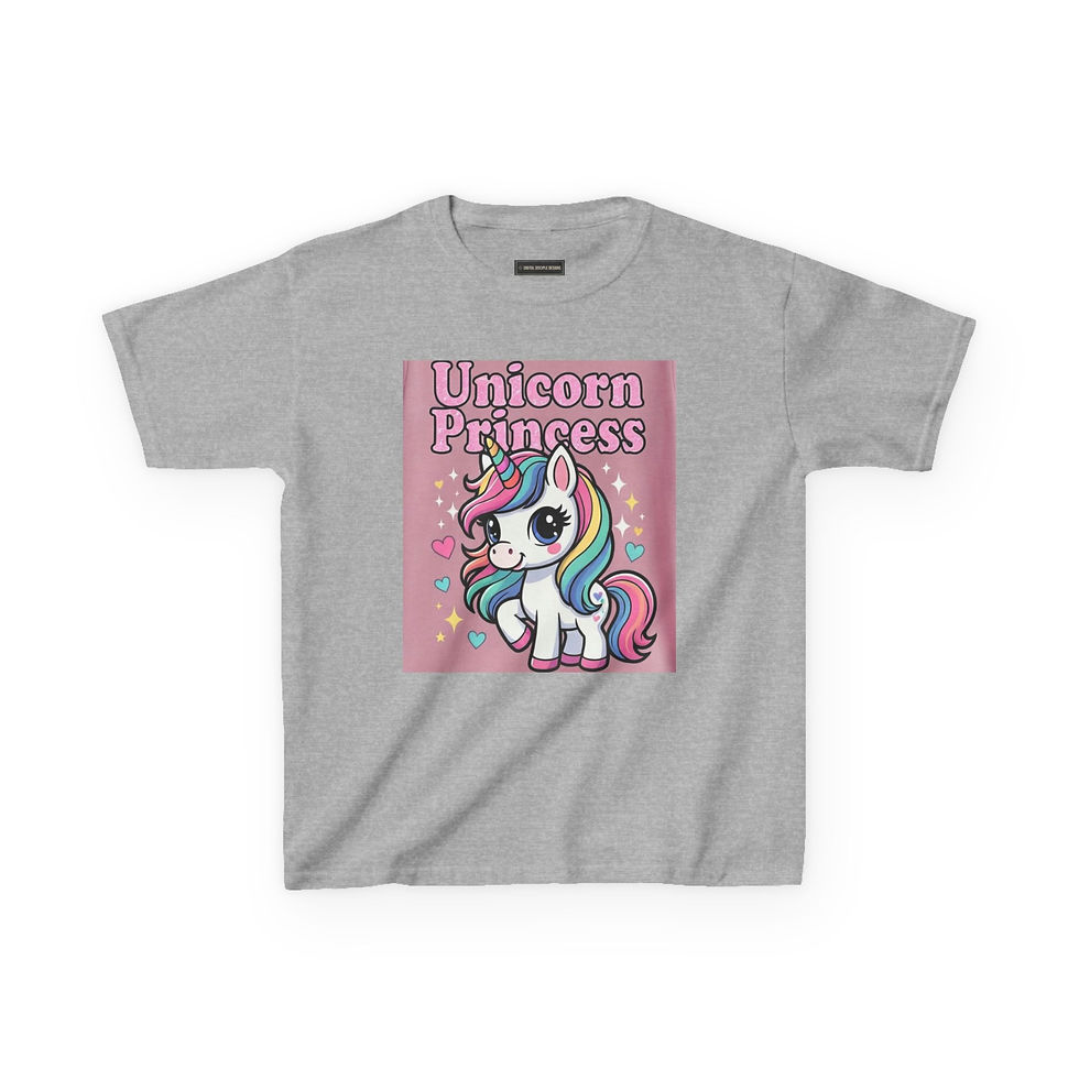 Miniatura: Unicorn Princess Kids T-Shirt — Cute Rainbow Unicorn Tee for Girls & Toddlers