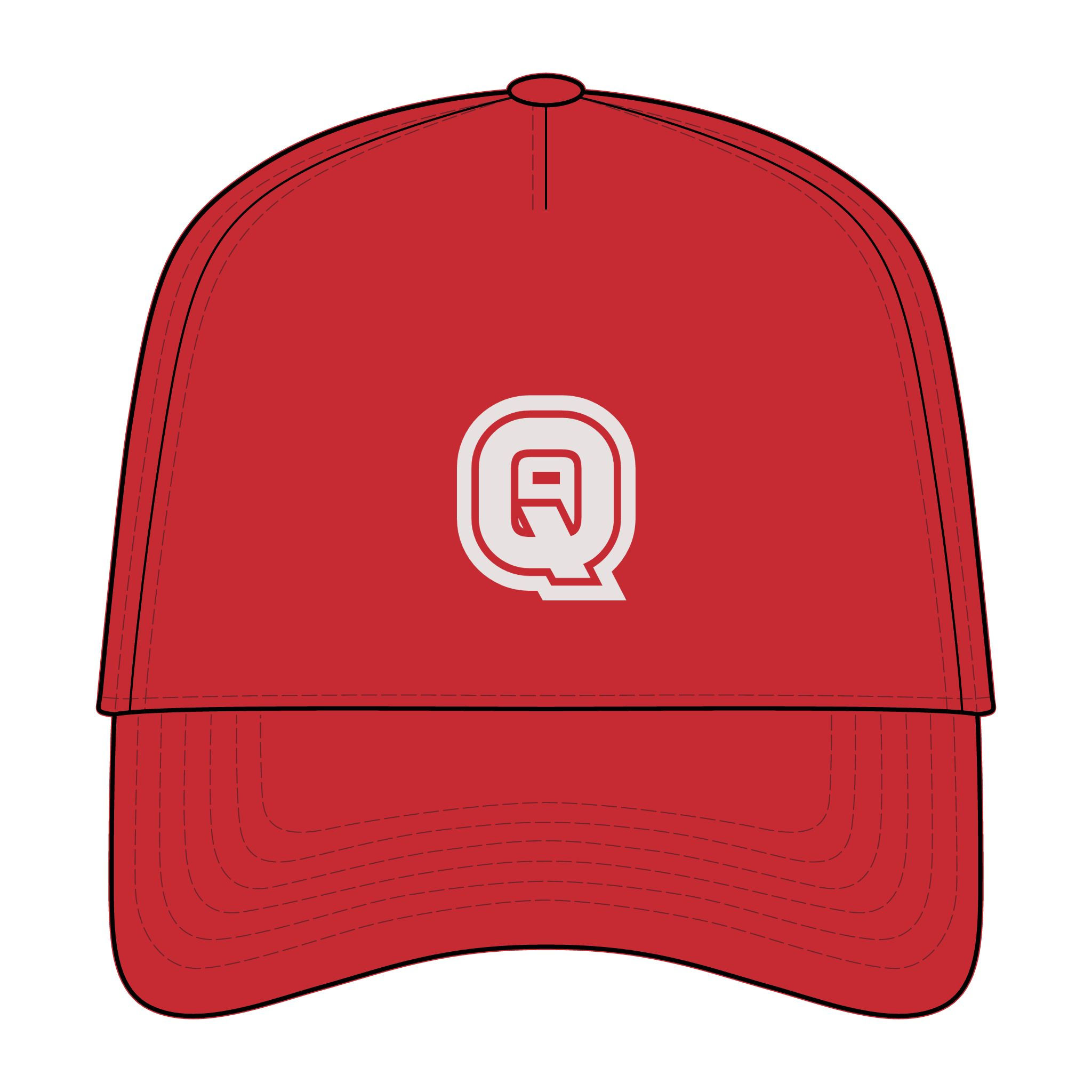 Embroidered 'Q' Five-Panel Cap — Minimal Logo Baseball Hat