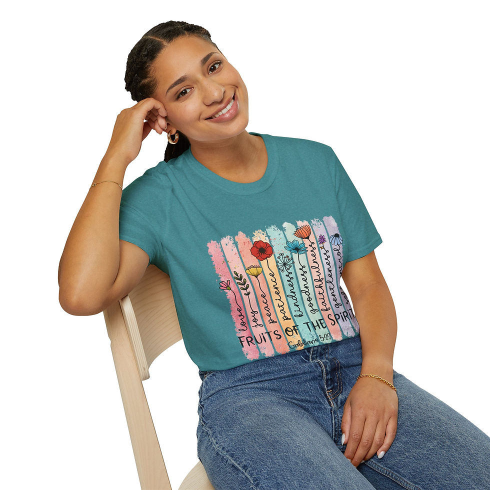 Thumbnail: Fruits of the Spirit Floral Tee — Christian Inspirational Shirt