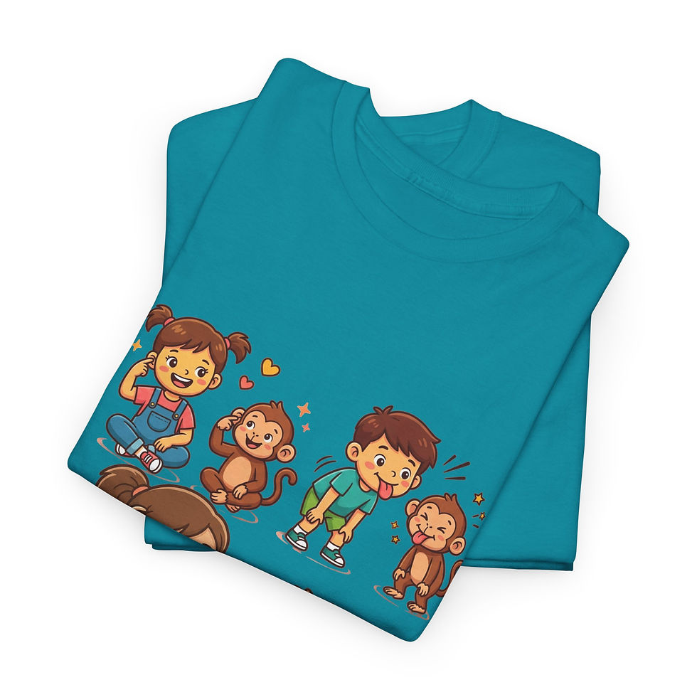 Thumbnail: Kids’ Monkey See Monkey Do HW T-Shirt — Cute Matching Monkey Kids Tee
