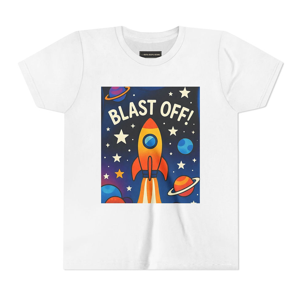 Miniatura: Kids Rocket Tee – "Blast Off!" Space Shirt for Boys & Girls
