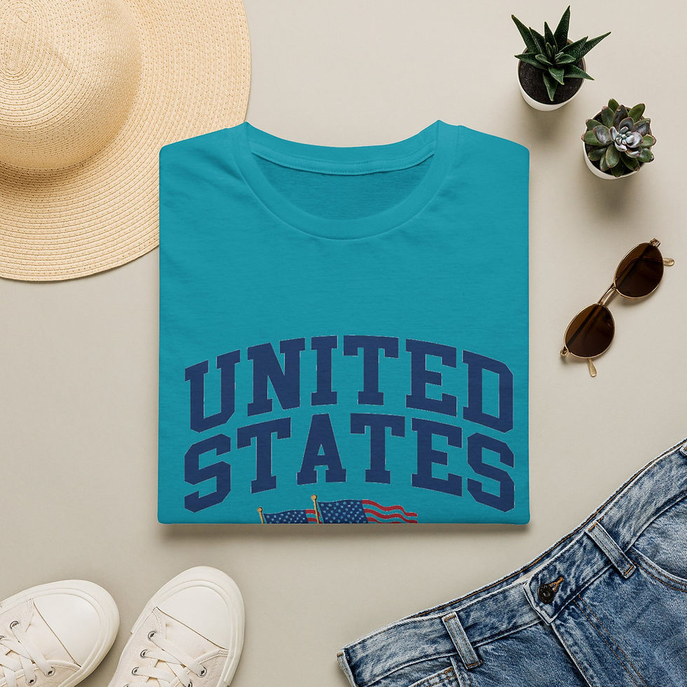 Pikkukuva: United States Athletic Club T-Shirt — Vintage Flag Collegiate Tee