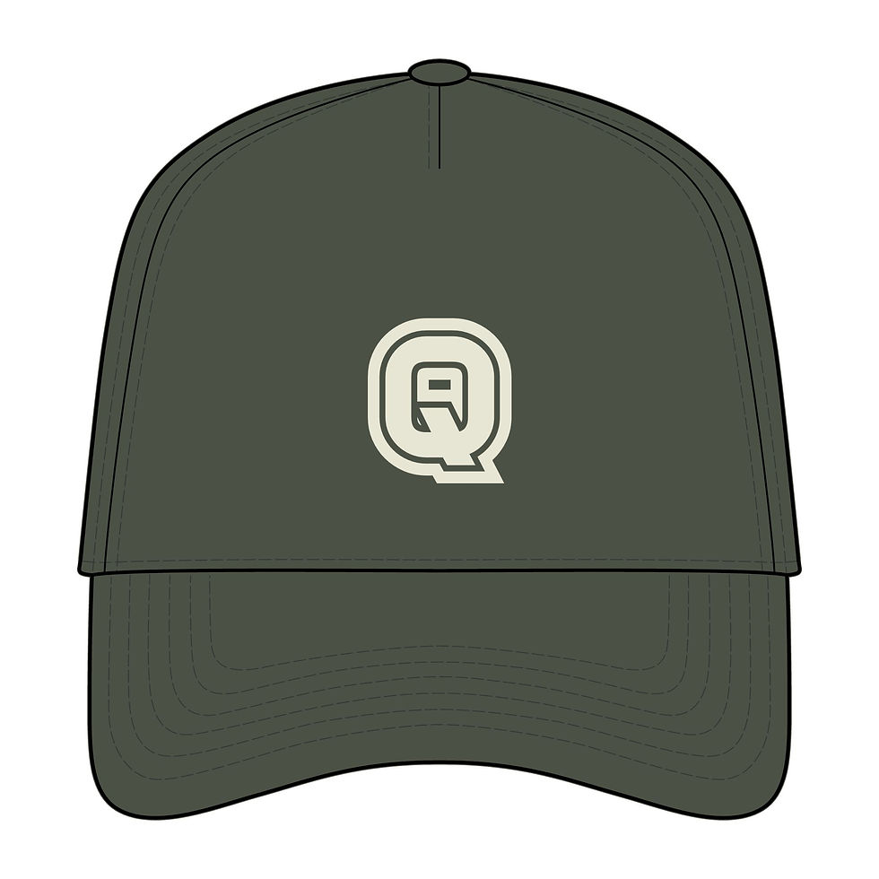 תמונה ממוזערת: Embroidered 'Q' Five-Panel Cap — Minimal Logo Baseball Hat