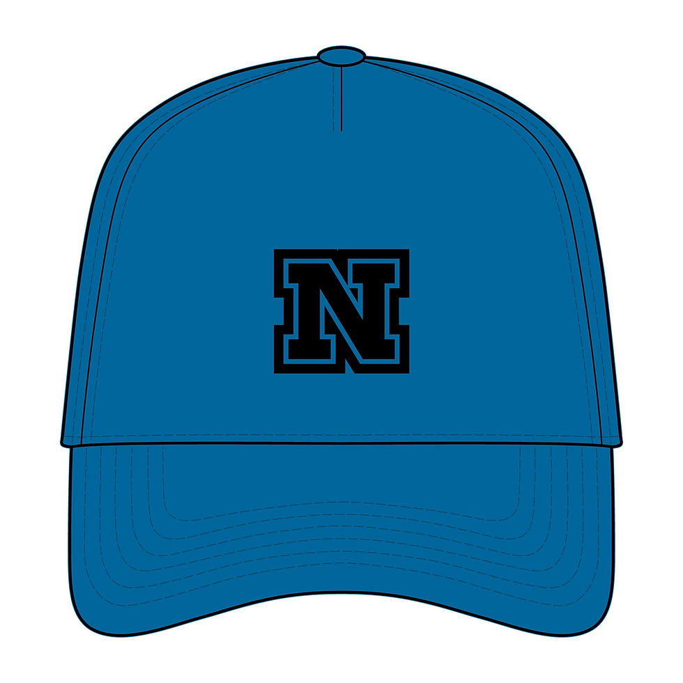 Thumbnail: Embroidered 'N' Five-Panel Twill Cap — Classic Collegiate Snapback