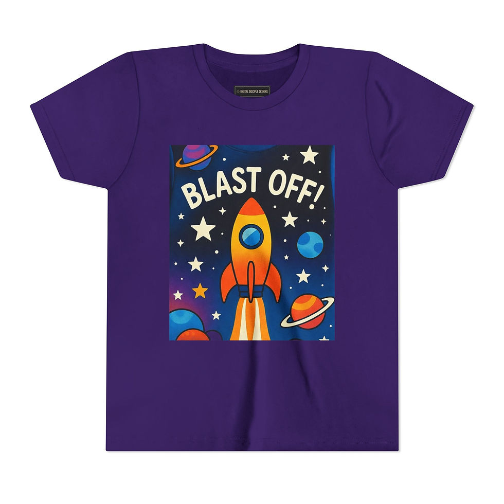 Miniatura: Kids Rocket Tee – "Blast Off!" Space Shirt for Boys & Girls